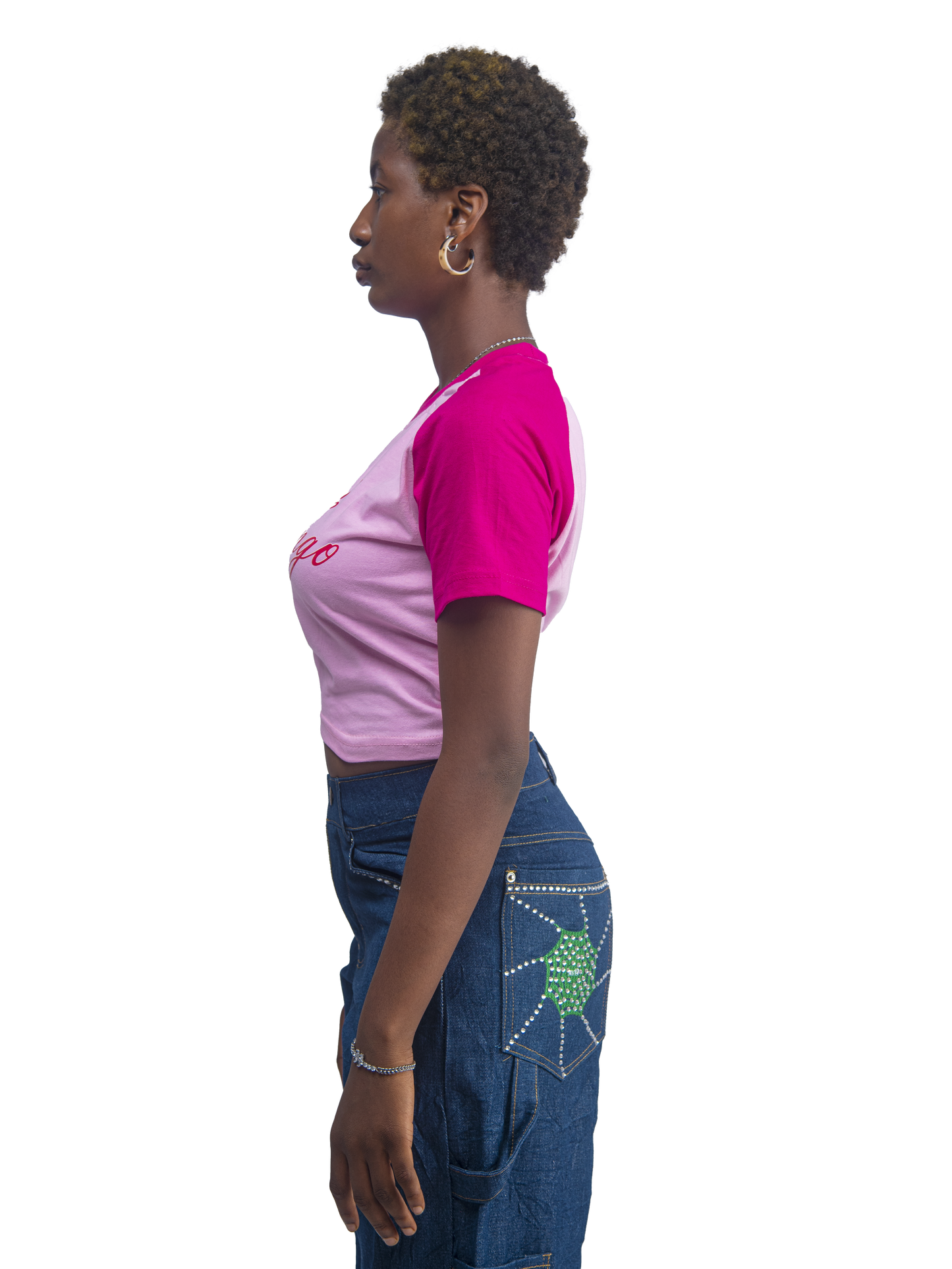 Pink Flamingo crop tee