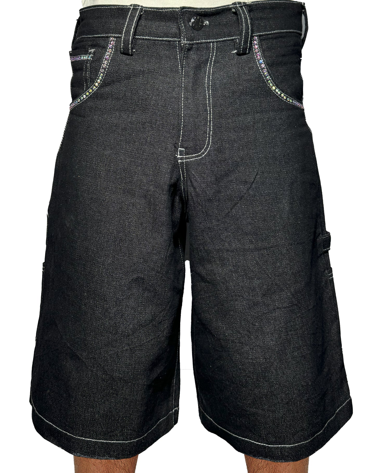 Glittered Websting Jorts