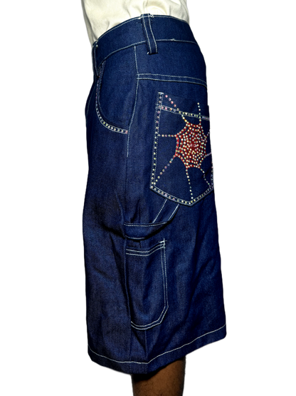 Glittered Websting Jorts