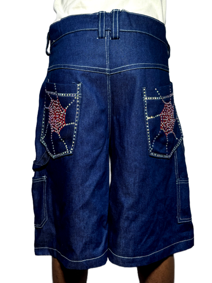 Glittered Websting Jorts