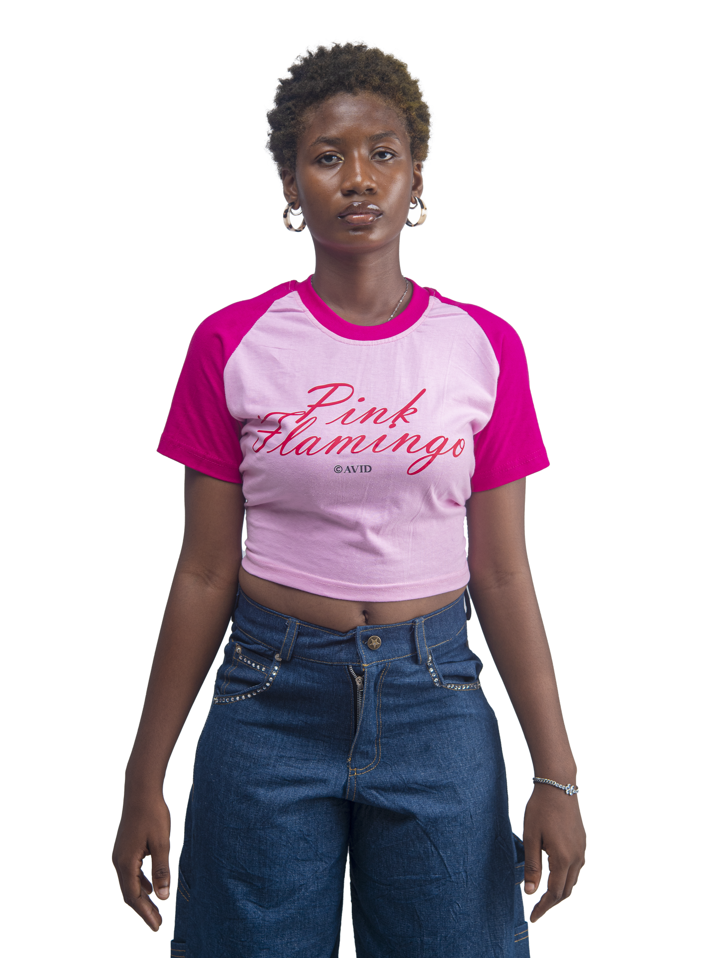 Pink Flamingo crop tee