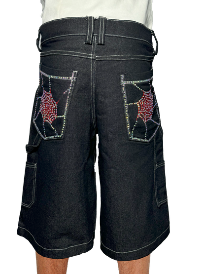 Glittered Websting Jorts