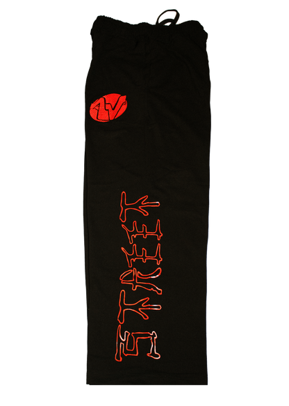 AVID CLARET DISTRESSED PANTS